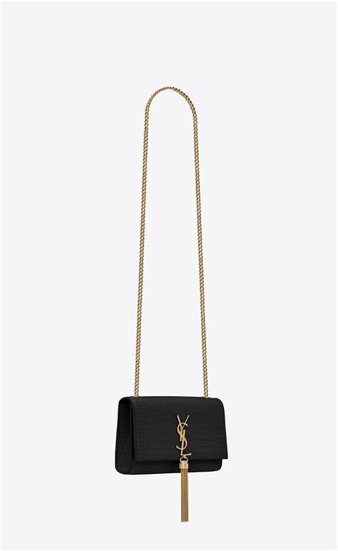 kate satchel ysl|KATE SMALL TASSEL IN CROCODILE.